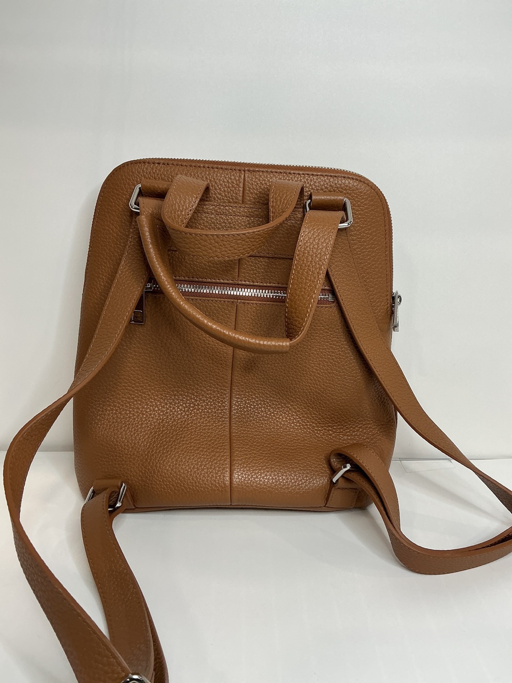 Italian Leather Mini Convertible Backpack - Picture 2 of 3